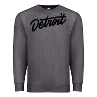 Charcoal Heather DETROIT Premium Sweatshirt - linhVisuals