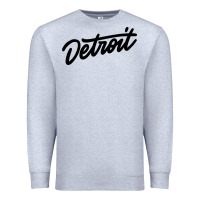 Heather Grey DETROIT Premium Sweatshirt - linhVisuals