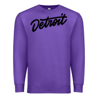 Purple DETROIT Premium Sweatshirt - linhVisuals