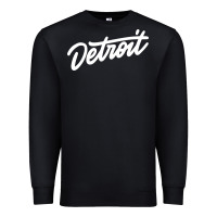 Black DETROIT Premium Sweatshirt - linhVisuals