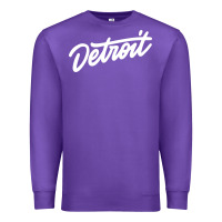 Purple DETROIT Premium Sweatshirt - linhVisuals