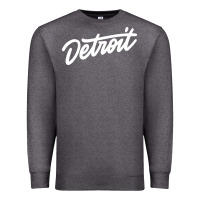 Charcoal Heather DETROIT Premium Sweatshirt - linhVisuals