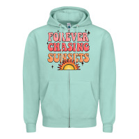 Seafoam forever chasing sunsets Zipper Hoodie - JahusDesignShop