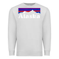 Dove Grey alaska retro vintage mountains & outdoors wilderness state Premium Sweatshirt - linhVisuals