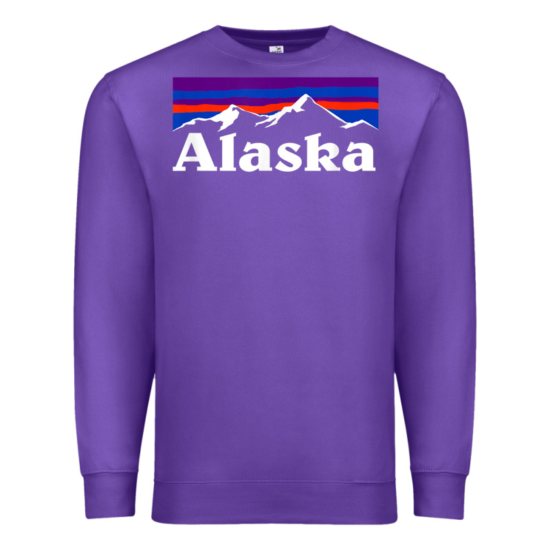 Alaska Retro Vintage Mountains & Outdoors Wilderness State Premium Sweatshirt by linhVisuals | Teevron
