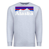 Heather Grey alaska retro vintage mountains & outdoors wilderness state Premium Sweatshirt - linhVisuals