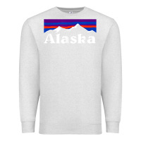 Oatmeal Heather alaska retro vintage mountains & outdoors wilderness state Premium Sweatshirt - linhVisuals