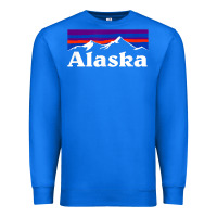 True Royal alaska retro vintage mountains & outdoors wilderness state Premium Sweatshirt - linhVisuals