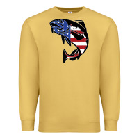 Antique Gold american cod fish design fishing lover fisherman usa premium Premium Sweatshirt - linhVisuals