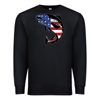 Black american cod fish design fishing lover fisherman usa premium Premium Sweatshirt - linhVisuals