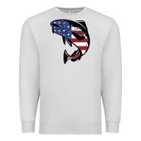 Dove Grey american cod fish design fishing lover fisherman usa premium Premium Sweatshirt - linhVisuals