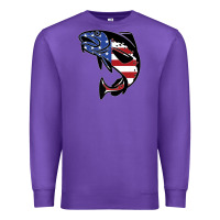 Purple american cod fish design fishing lover fisherman usa premium Premium Sweatshirt - linhVisuals
