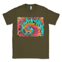 Army Green tie dye leopard cowhide glitter background Classic Tee - Artiststas