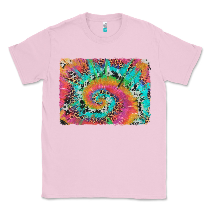 Tie Dye Leopard Cowhide Glitter Background Classic Tee by Artiststas | Teevron
