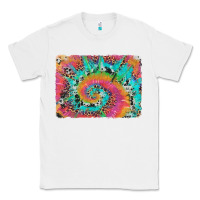 White tie dye leopard cowhide glitter background Classic Tee - Artiststas