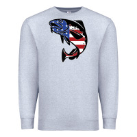 Heather Grey american cod fish design fishing lover fisherman usa premium Premium Sweatshirt - linhVisuals