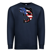 Navy american cod fish design fishing lover fisherman usa premium Premium Sweatshirt - linhVisuals