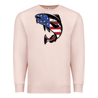 Pale Pink american cod fish design fishing lover fisherman usa premium Premium Sweatshirt - linhVisuals