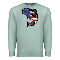 Seafoam american cod fish design fishing lover fisherman usa premium Premium Sweatshirt - linhVisuals
