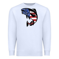 White american cod fish design fishing lover fisherman usa premium Premium Sweatshirt - linhVisuals