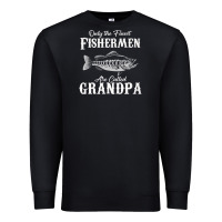 Black mens only the finest fishermen grandad premium Premium Sweatshirt - linhVisuals