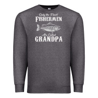 Charcoal Heather mens only the finest fishermen grandad premium Premium Sweatshirt - linhVisuals