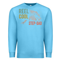 Ocean Blue mens reel cool step dad fishing funny fathers day Premium Sweatshirt - linhVisuals