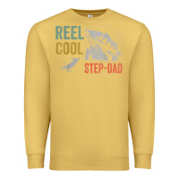 Antique Gold mens reel cool step dad fishing funny fathers day Premium Sweatshirt - linhVisuals