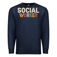 Navy Social Worker Job Occupation Funny Birthday Premium Sweatshirt - linhVisuals