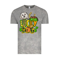 Cloud Rock lucky dog St. Patrick's Vintage Tee - FaDigitalArtStudio