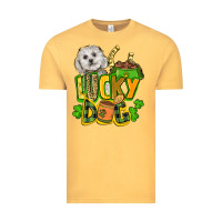 Vintage Mustard lucky dog St. Patrick's Vintage Tee - FaDigitalArtStudio