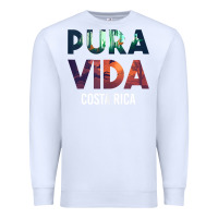 White costa rica pura vida toucan tropical surf beach vibes tank top Premium Sweatshirt - linhVisuals