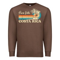 Chestnut costa rica retro beach vacation costa rica souvenir beach t shirt Premium Sweatshirt - linhVisuals