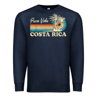 Navy costa rica retro beach vacation costa rica souvenir beach t shirt Premium Sweatshirt - linhVisuals