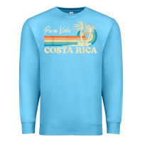 Ocean Blue costa rica retro beach vacation costa rica souvenir beach t shirt Premium Sweatshirt - linhVisuals