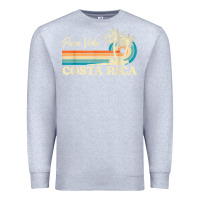 Heather Grey costa rica retro beach vacation costa rica souvenir beach t shirt Premium Sweatshirt - linhVisuals