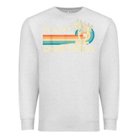 Oatmeal Heather costa rica retro beach vacation costa rica souvenir beach t shirt Premium Sweatshirt - linhVisuals