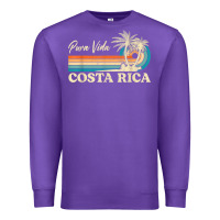 Purple costa rica retro beach vacation costa rica souvenir beach t shirt Premium Sweatshirt - linhVisuals