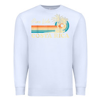 White costa rica retro beach vacation costa rica souvenir beach t shirt Premium Sweatshirt - linhVisuals