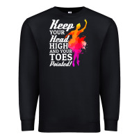 Black ballet dancer keep head high toes pointed ballerina teacher Premium Sweatshirt - linhVisuals