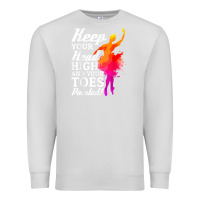 Dove Grey ballet dancer keep head high toes pointed ballerina teacher Premium Sweatshirt - linhVisuals