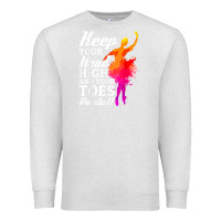 Oatmeal Heather ballet dancer keep head high toes pointed ballerina teacher Premium Sweatshirt - linhVisuals