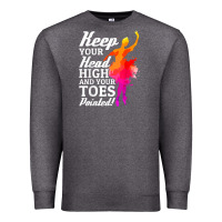 Charcoal Heather ballet dancer keep head high toes pointed ballerina teacher Premium Sweatshirt - linhVisuals