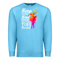 Ocean Blue ballet dancer keep head high toes pointed ballerina teacher Premium Sweatshirt - linhVisuals