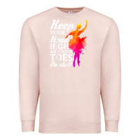 Pale Pink ballet dancer keep head high toes pointed ballerina teacher Premium Sweatshirt - linhVisuals