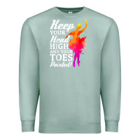 Seafoam ballet dancer keep head high toes pointed ballerina teacher Premium Sweatshirt - linhVisuals