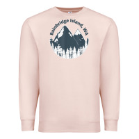 Pale Pink bainbridge island wa mountains hiking climbing camping Premium Sweatshirt - linhVisuals