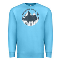 Ocean Blue bainbridge island wa mountains hiking climbing camping Premium Sweatshirt - linhVisuals