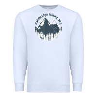 White bainbridge island wa mountains hiking climbing camping Premium Sweatshirt - linhVisuals