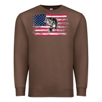 Chestnut bass fishing distressed american flag essential Premium Sweatshirt - linhVisuals